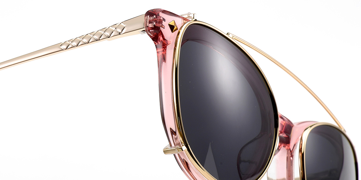 Acetate Cat Eye Frame translucent-pink