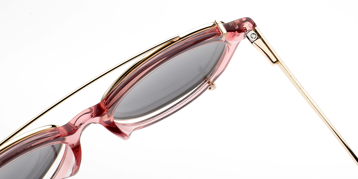 Acetate Cat Eye Frame translucent-pink