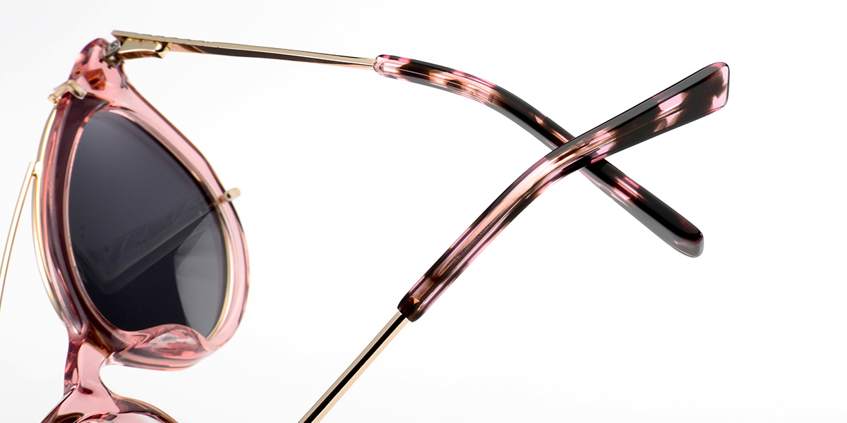 Acetate Cat Eye Frame translucent-pink