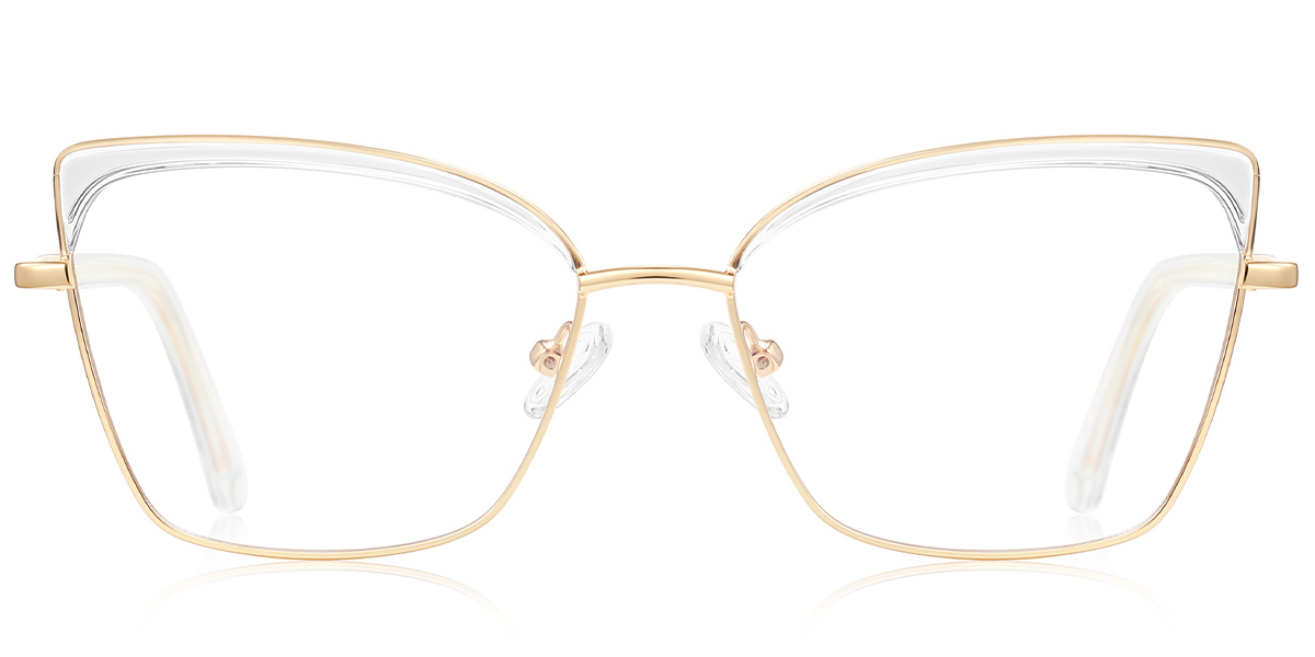 Cat Eye Browline Frame translucent-white