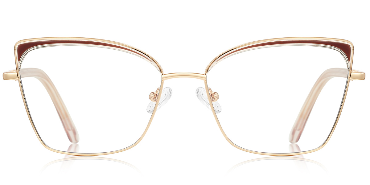 Cat Eye Browline Frame brown