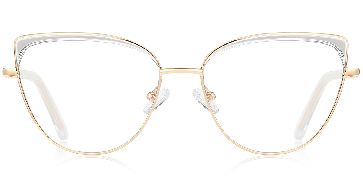 Cat Eye Browline Frame translucent-white