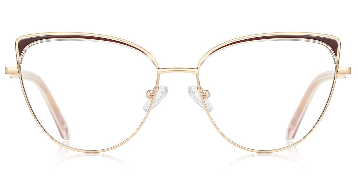 Cat Eye Browline Frame brown