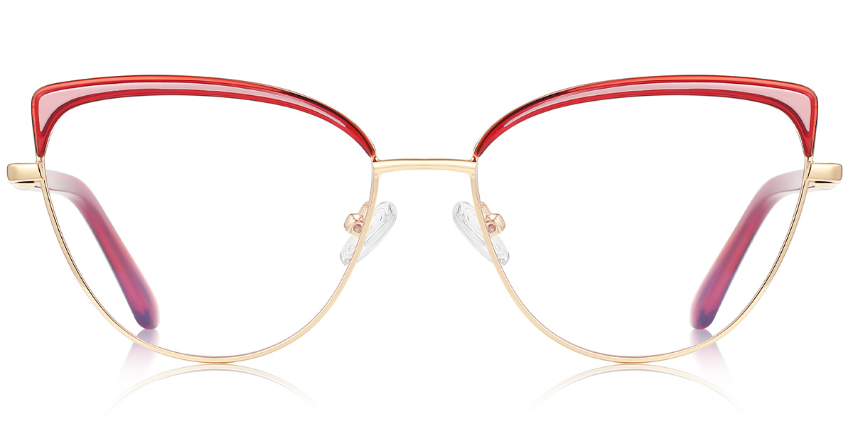 Cat Eye Browline Frame red