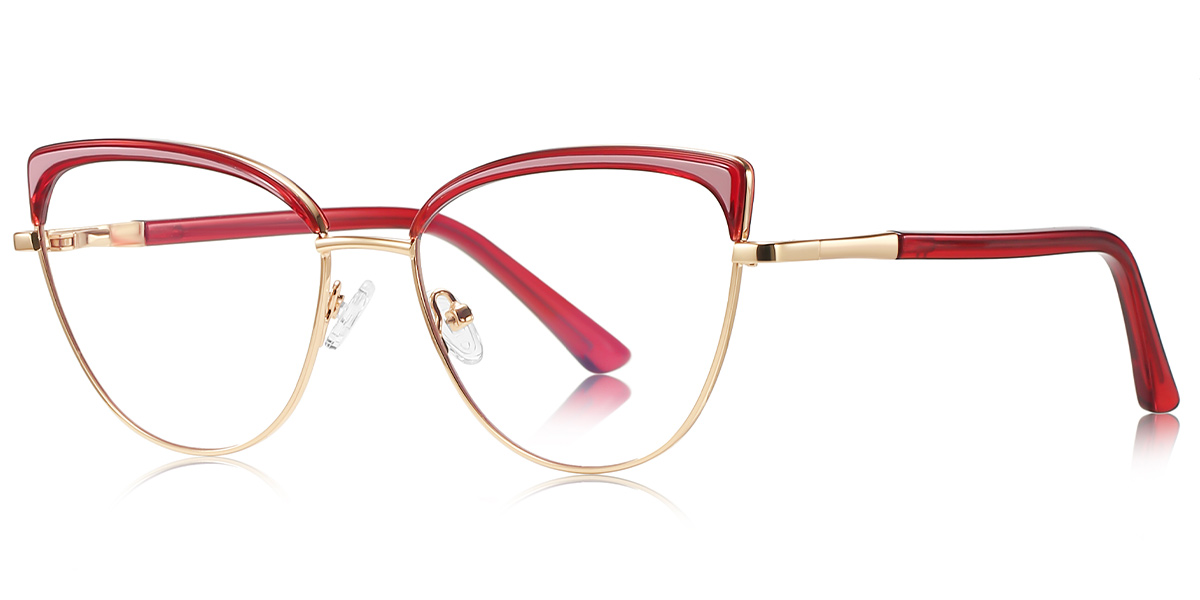 Cat Eye Browline Frame red