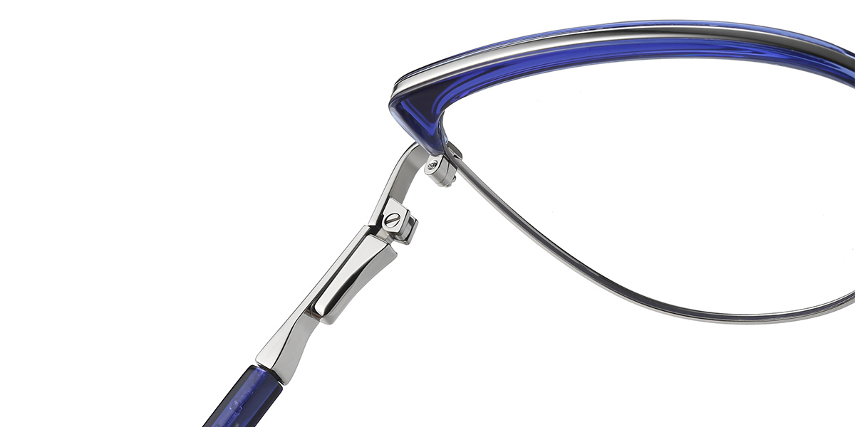 Cat Eye Browline Frame blue