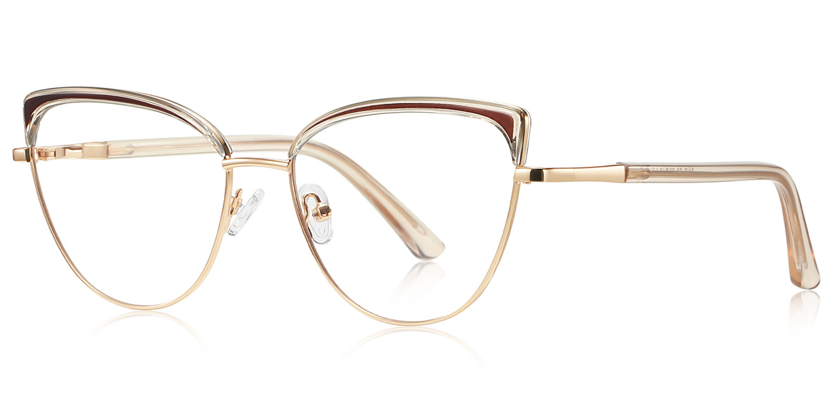 Cat Eye Browline Frame brown