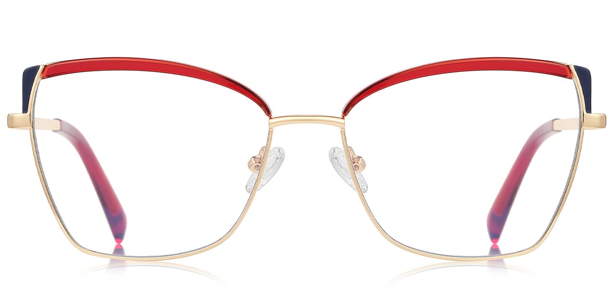 Cat Eye Browline Frame red