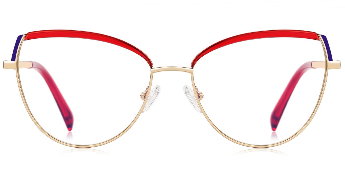 Cat Eye Browline Frame red