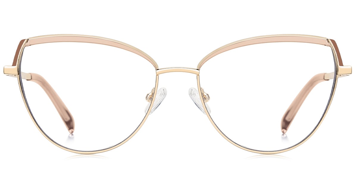 Cat Eye Browline Frame light_brown