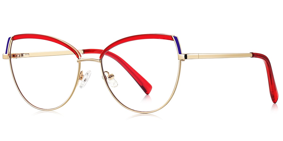 Cat Eye Browline Frame red