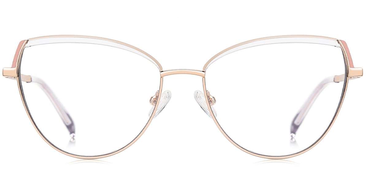 Cat Eye Browline Frame translucent-white