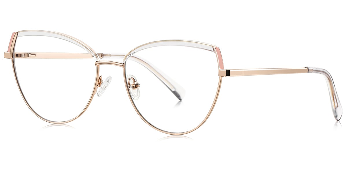 Cat Eye Browline Frame translucent-white