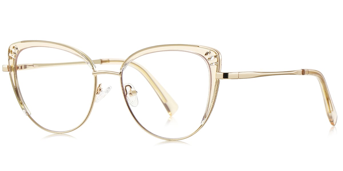 Cat Eye Frame translucent-brown