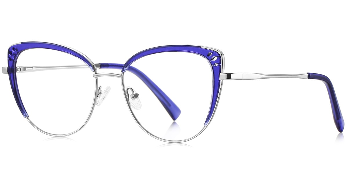 Cat Eye Frame blue