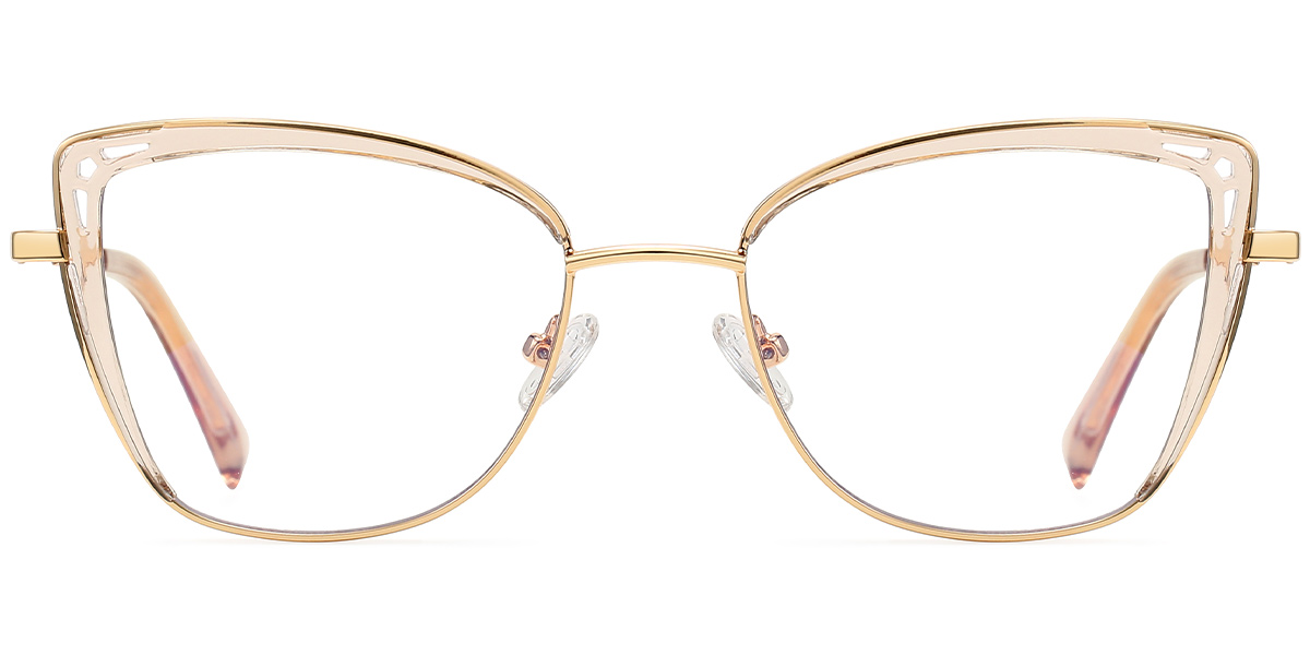 Cat Eye Frame translucent-brown