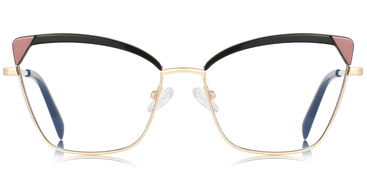 Cat Eye Frame pattern-black