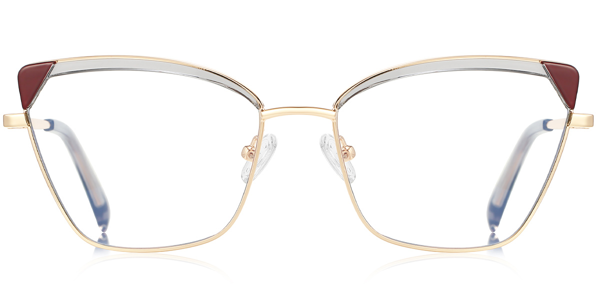 Cat Eye Frame pattern-grey