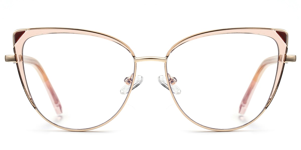 Cat Eye Frame pattern-light_brown