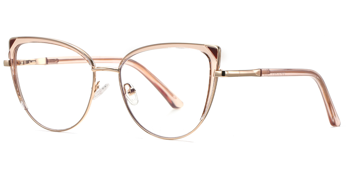 Cat Eye Frame pattern-light_brown