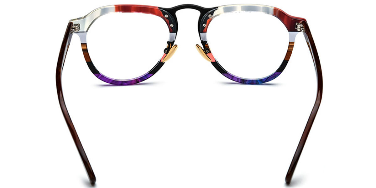 Acetate Aviator Frame pattern-black