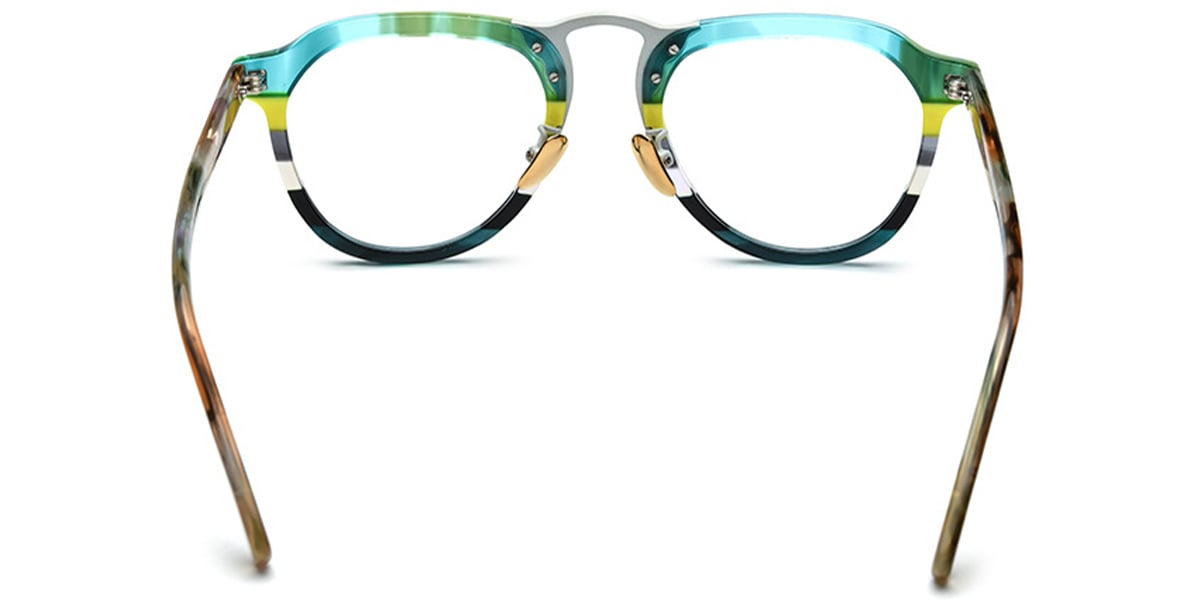 Acetate Aviator Frame pattern-white