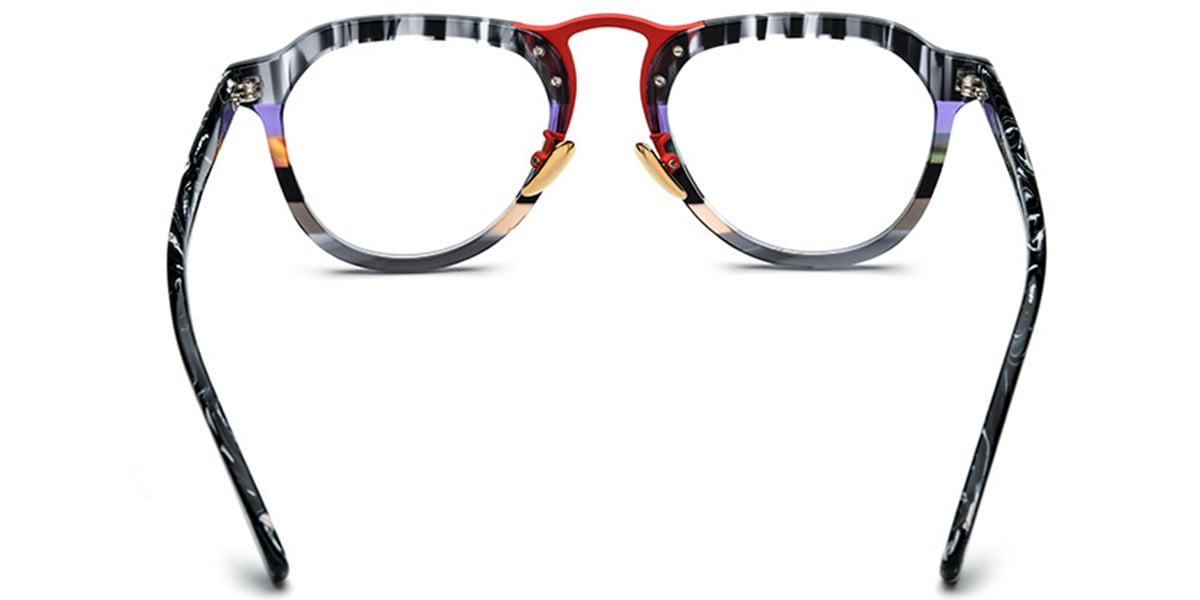 Acetate Aviator Frame pattern-red