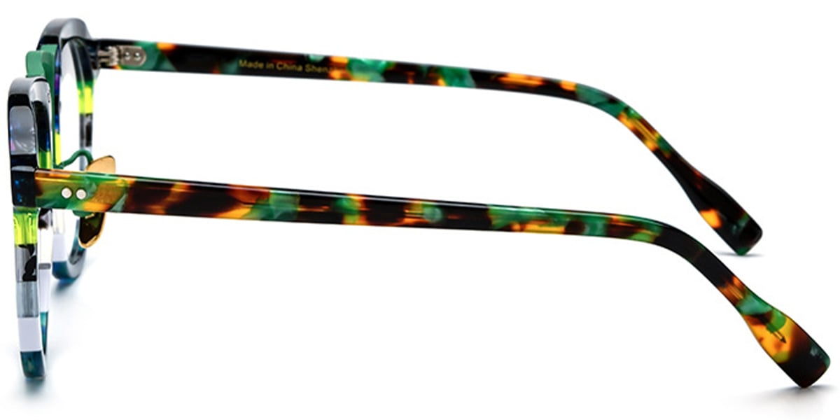 Acetate Aviator Frame pattern-green