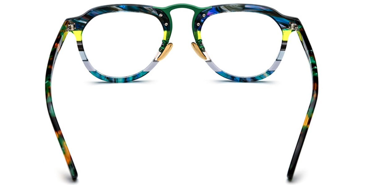 Acetate Aviator Frame pattern-green