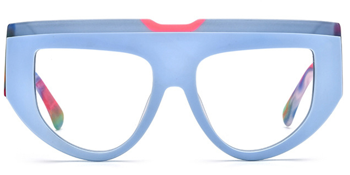 Acetate Geometric Frame blue