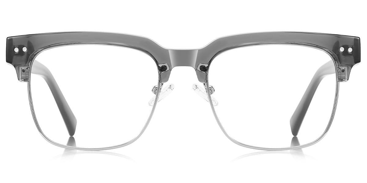 Square Browline Frame translucent-grey