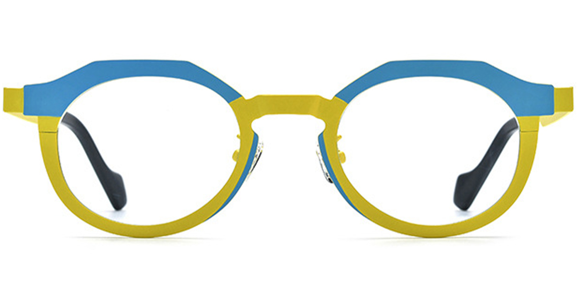 Titanium Oval Frame pattern-yellow