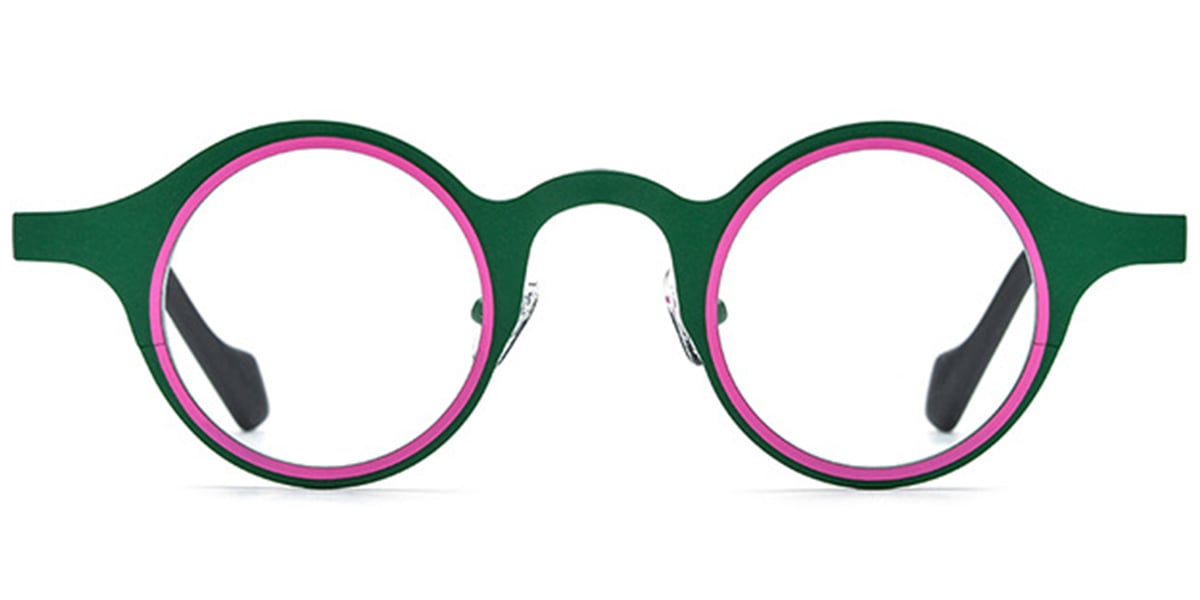 Titanium Round Frame pattern-green