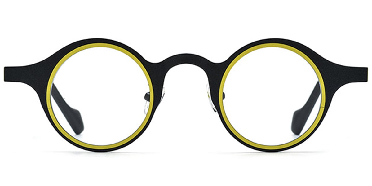 Titanium Round Frame pattern-black