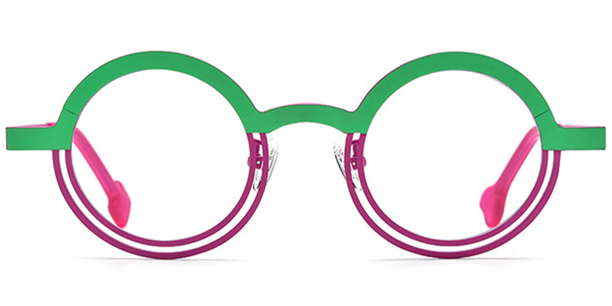 Titanium Round Frame pattern-green