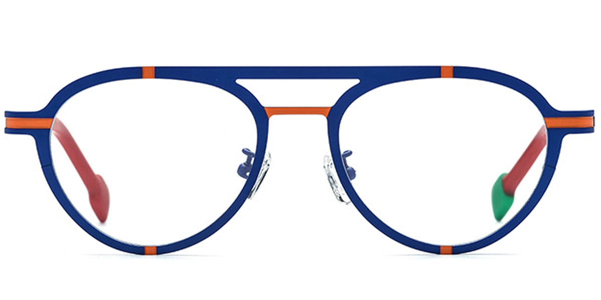 Titanium Aviator Frame pattern-blue