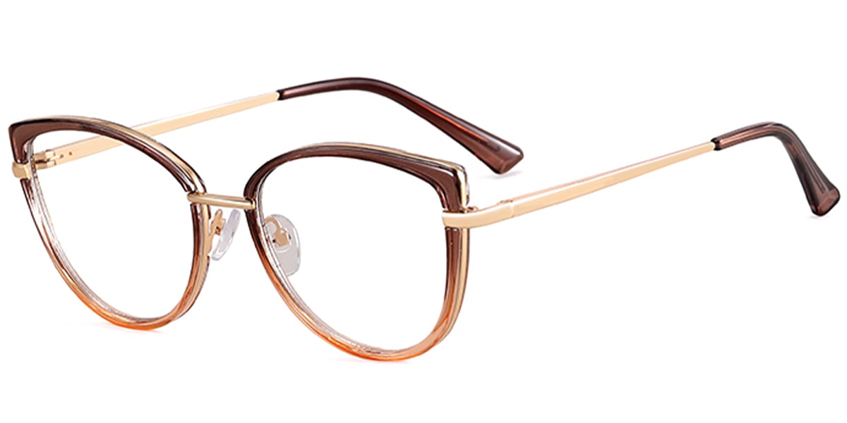 Cat Eye Frame gradient_brown