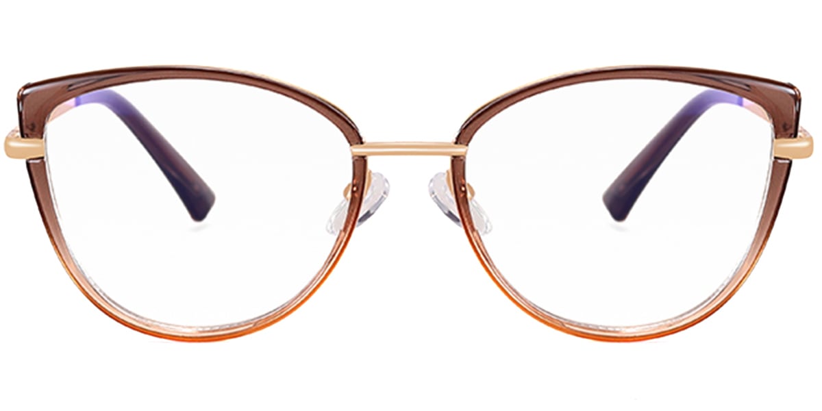 Cat Eye Frame gradient_brown