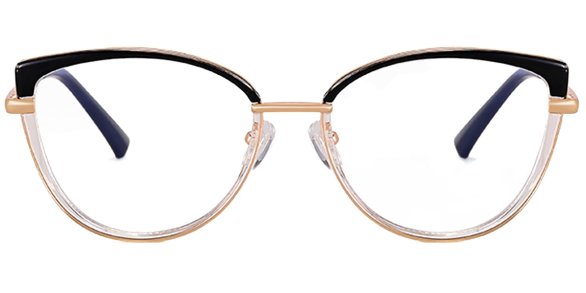 Cat Eye Frame pattern-black