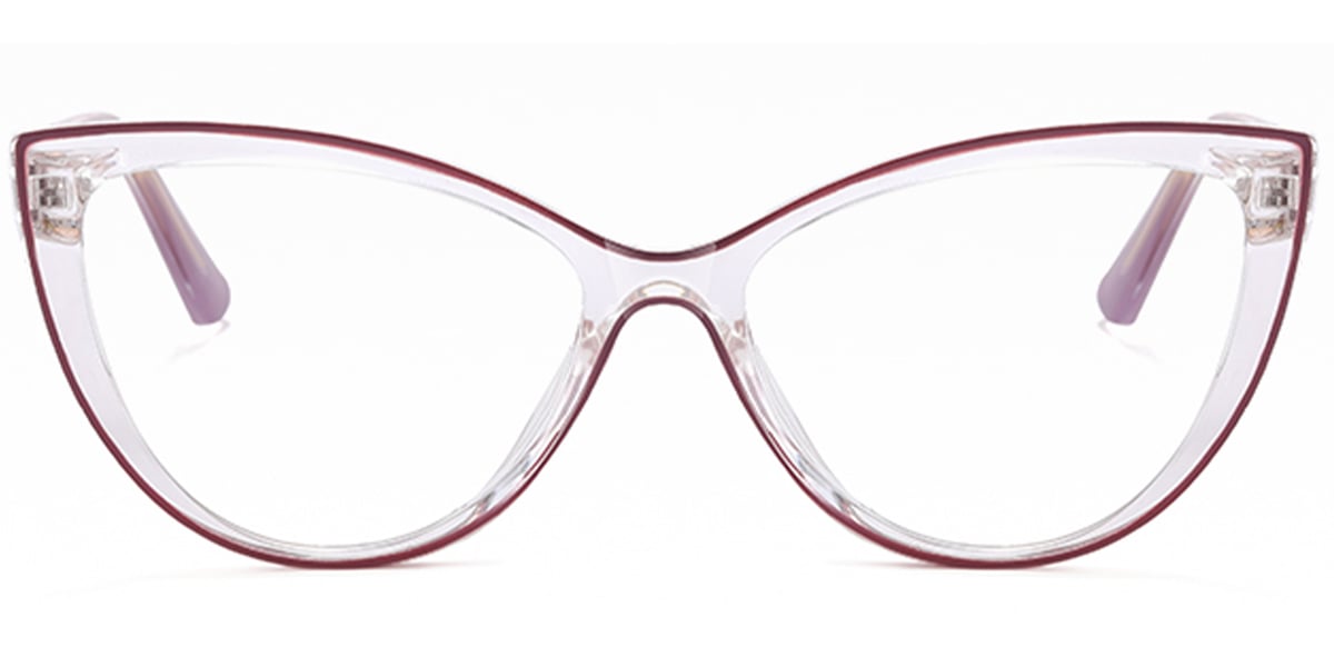 Cat Eye Frame pattern-brown