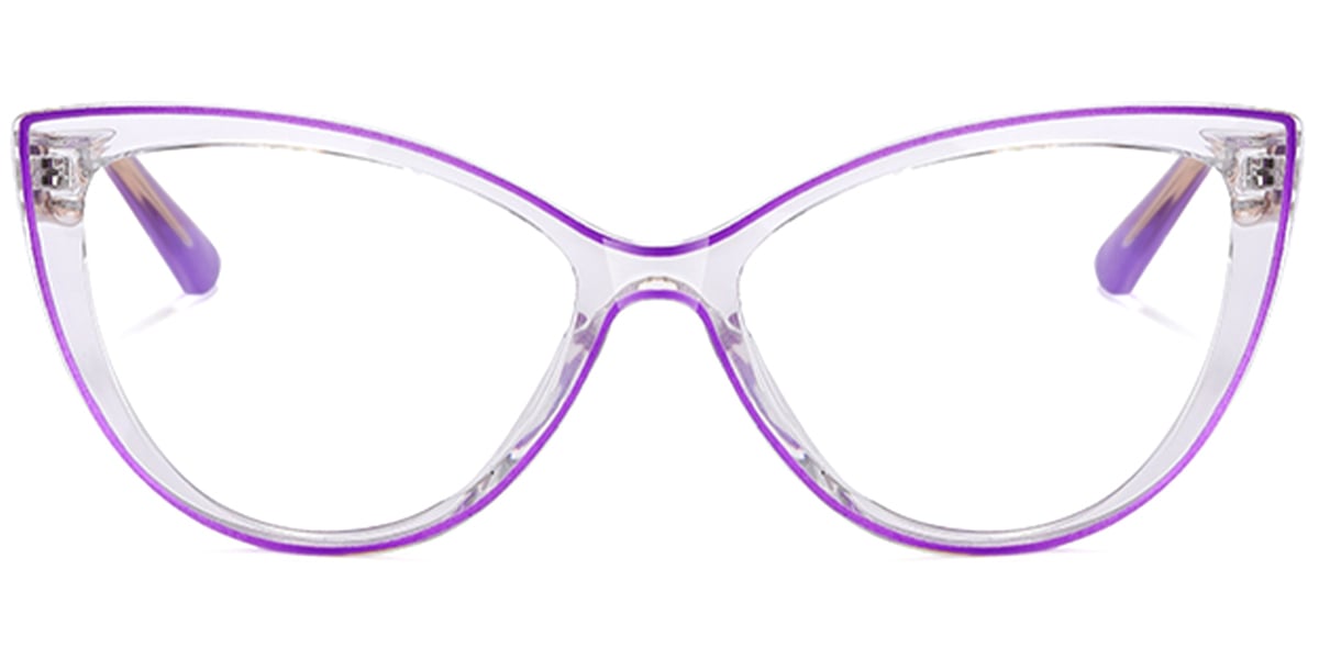 Cat Eye Frame pattern-purple