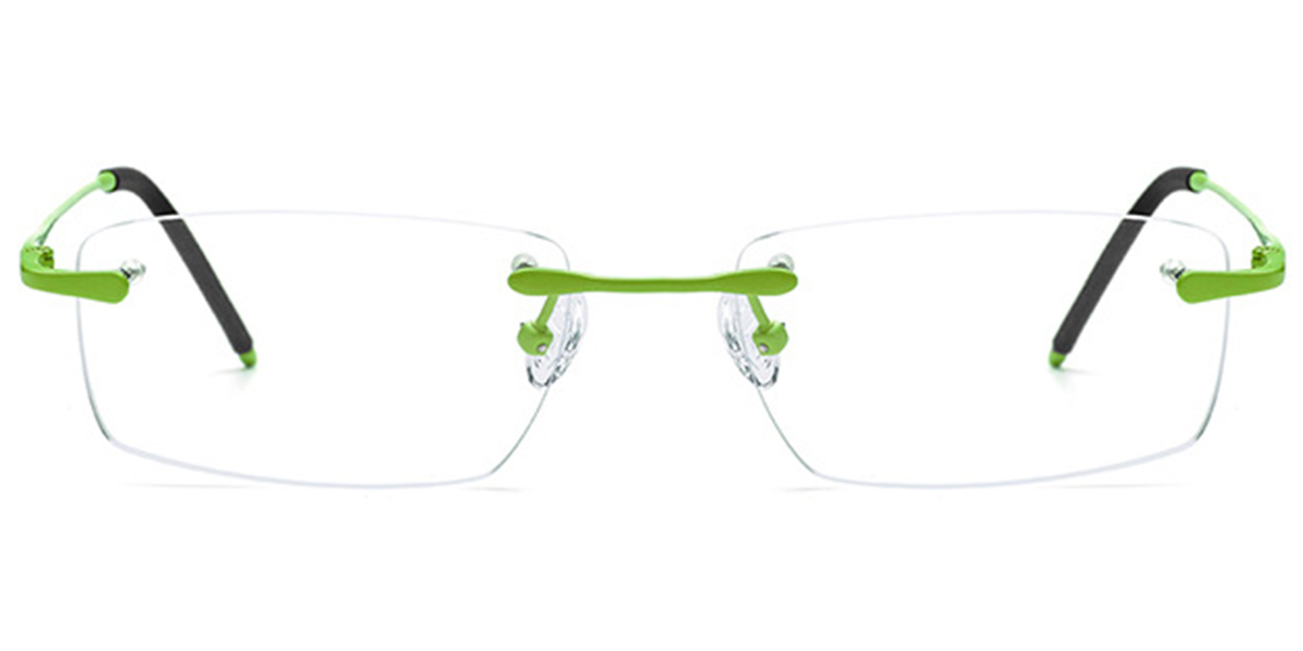 Titanium Rectangle Frame green