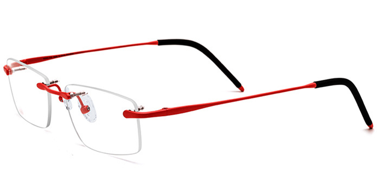 Titanium Rectangle Frame red