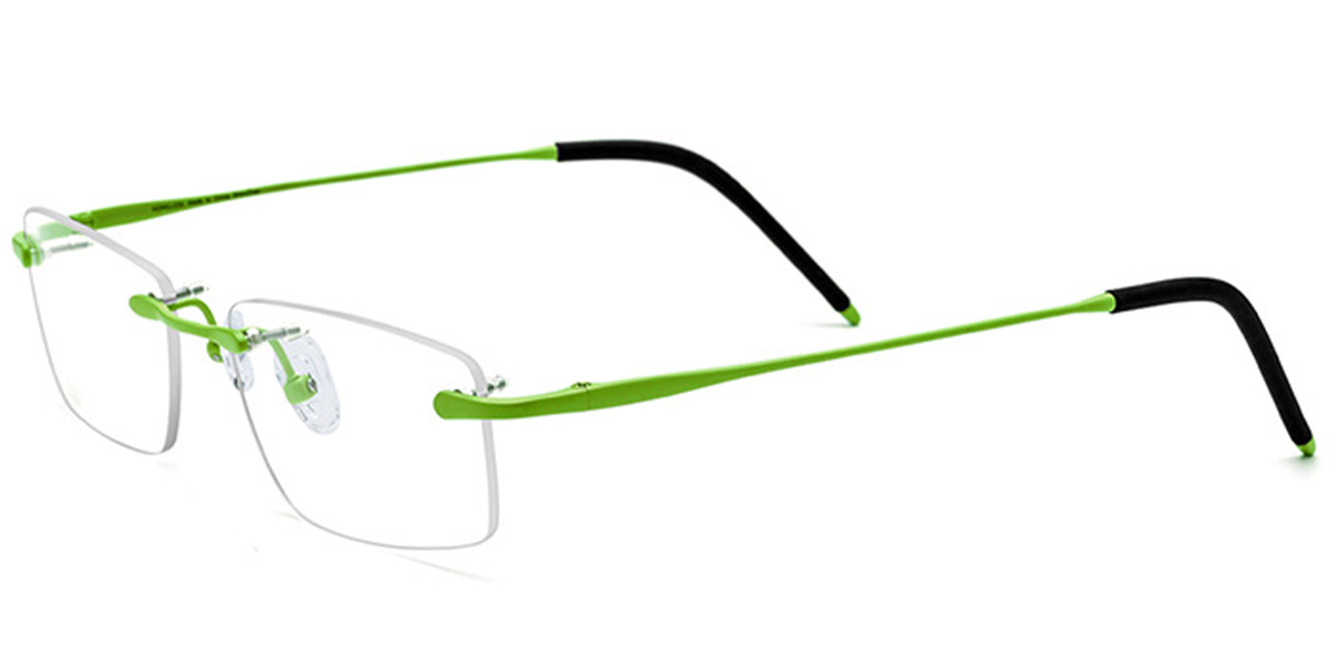 Titanium Rectangle Frame green