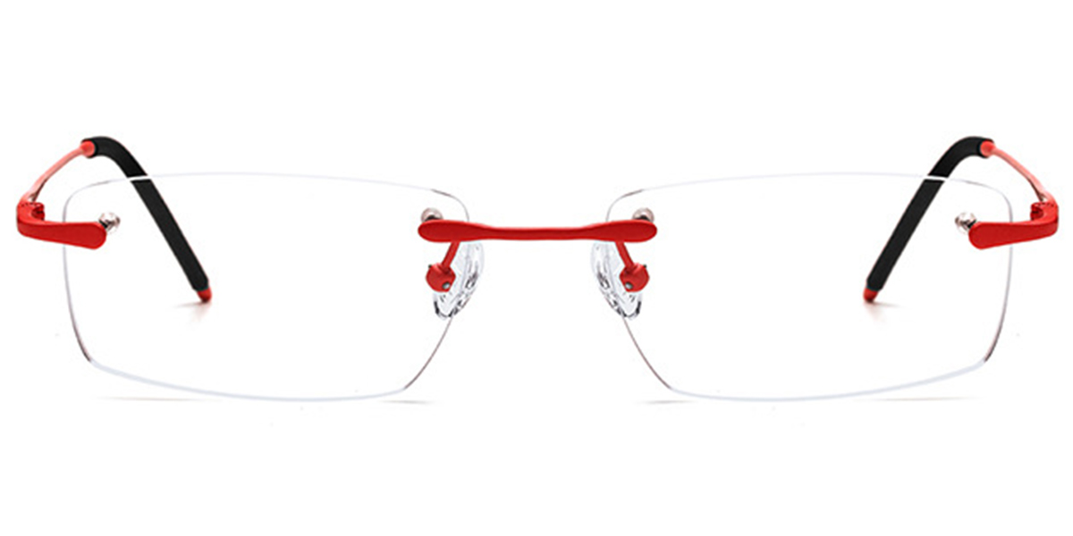 Titanium Rectangle Frame red