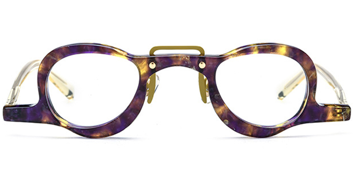 Acetate Geometric Frame pattern-purple