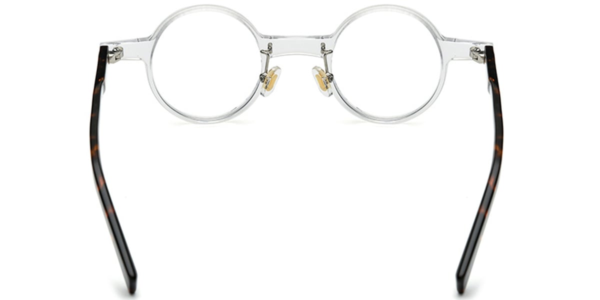 Acetate Round Frame translucent-white