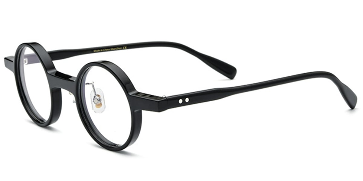 Acetate Round Frame black