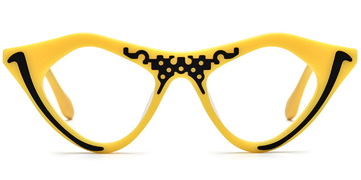 Acetate Cat Eye Geometric Frame 