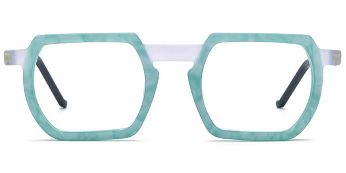 Acetate Square Frame pattern-green